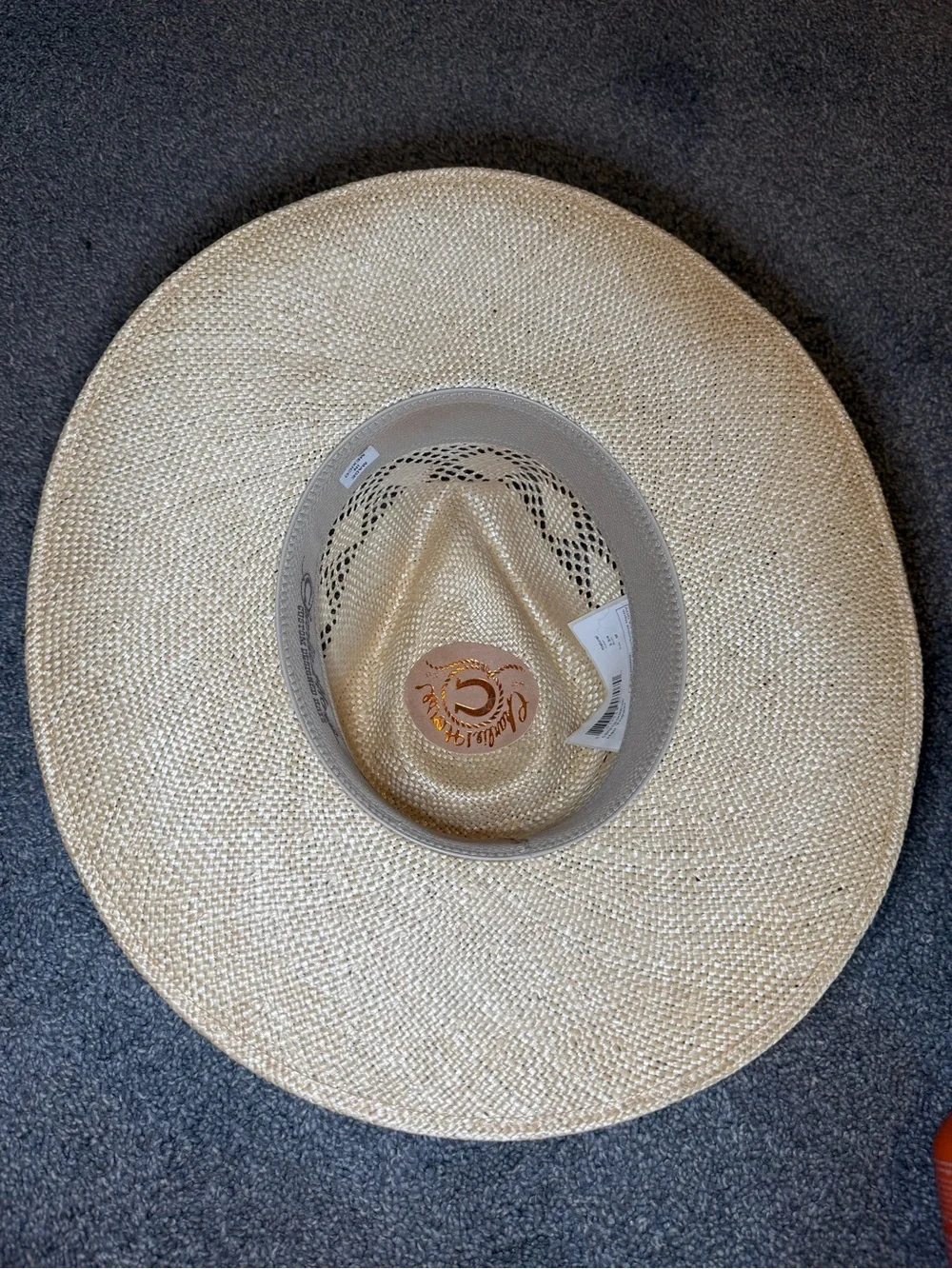 Women’s Western Charlie Horse straw hat with brown concho band